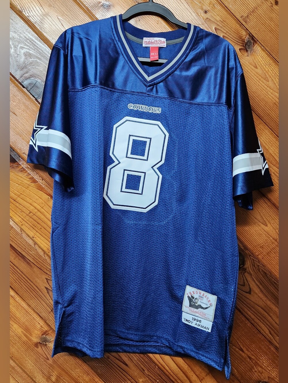 NWOT Troy Aikman #8 Dallas Cowboys 1996 Navy Jersey